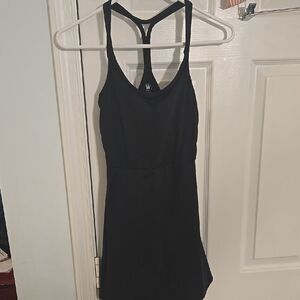 Madewell Black Ribbed Sleeveless Halter Mini Dress